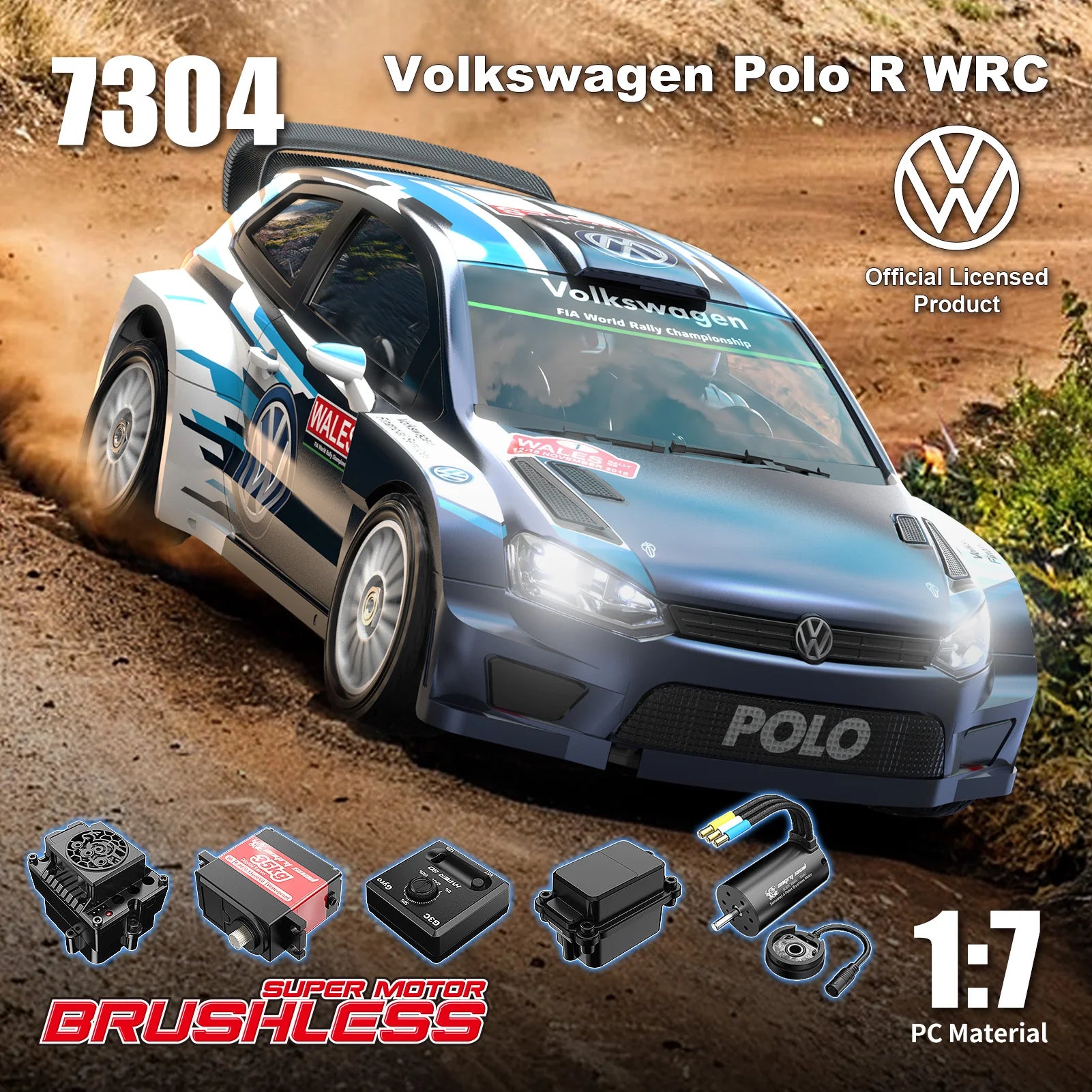 ホビーラジコン HYPER GO Volkswagen Polo R WRC 2015 1:14 MJX Hyper Go 14304 1/14 Volkswagen Polo R WRC Brushless RC