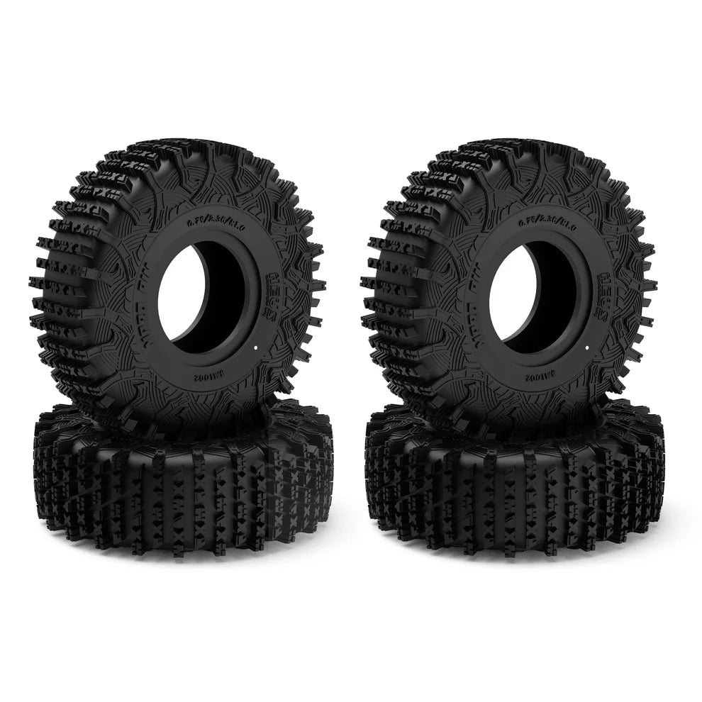 MEUS Racing 1.0-inch RC Rubber Tire Set MS6 RC Tire For 1/18 TRX4M 1/24 SCX24 FCX24 AX24 - Mpro Pin M1002