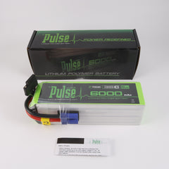 PULSE 6000mah 35C 22.2V 6S P-Tech LiPo Battery - EC5 Connector