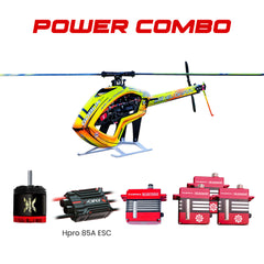 SAB ILGoblin PRO 420 Helicopter Kit (Yellow) - With Main & Tail Blades Power Combo XDFly ESC, Xnova Motor & TORQ Servos