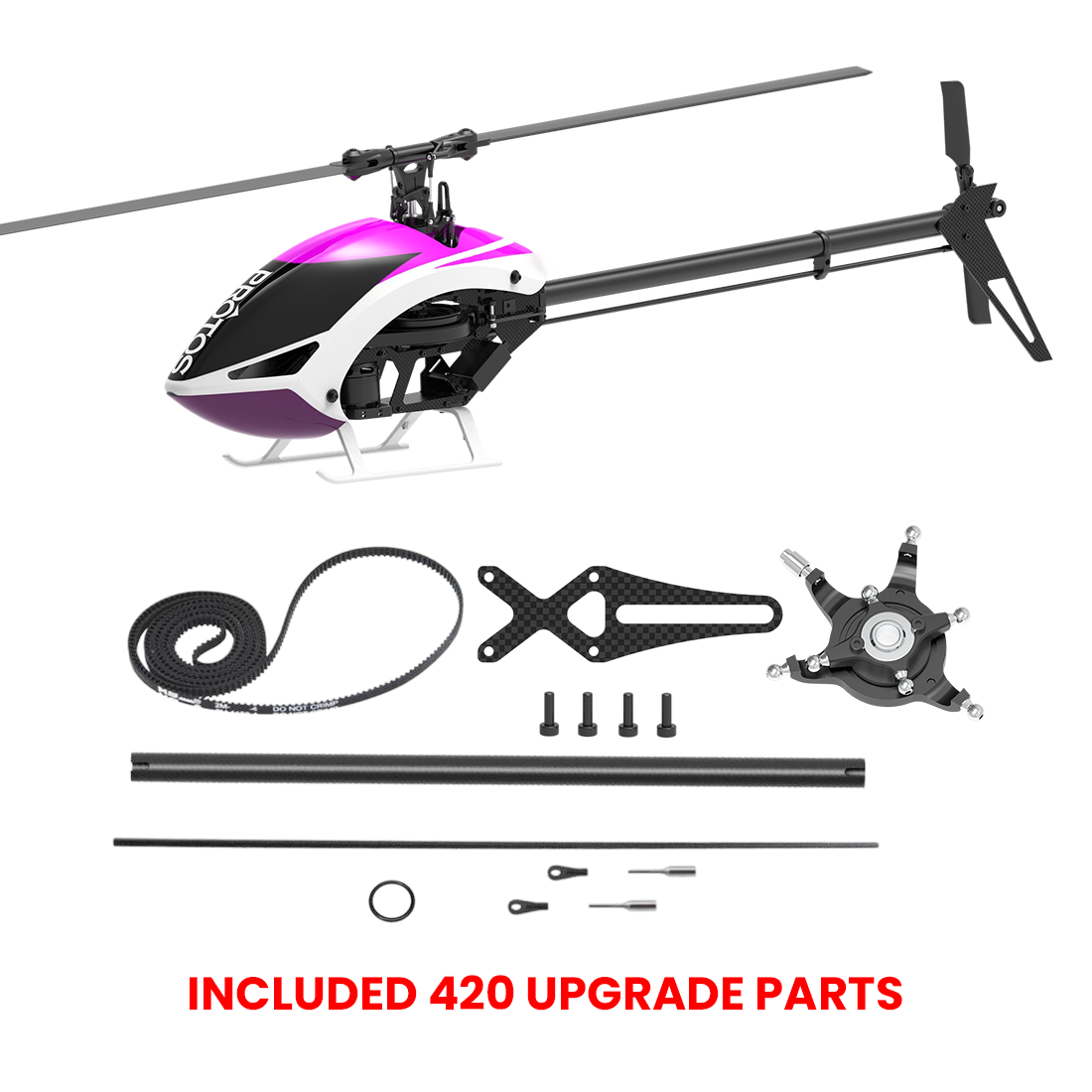 Protos 380STD V2 (Purple) with 420 Stretch Kit (w/o Main Blades)