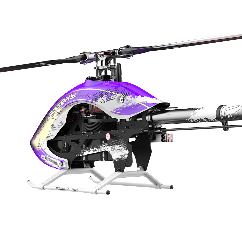 Goosky RS7 ULTRA Helicopter Kit with Azure 700/105 Blades - Purple Goosky RS7 ULTRA Helicopter Kit with Azure 700/105 Blades - Purple