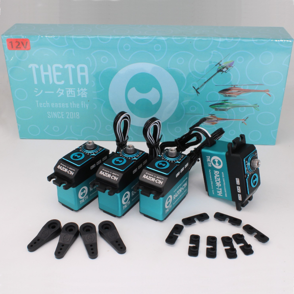 THETA RAZOR-C1H/T1H Metal Brushless NFC HV STD Servo Set – HeliDirect