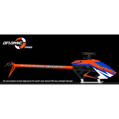 Tron 7.0 Dnamic PRO Helicopter Kit (w/o Blades) - Blue Neon Orange
