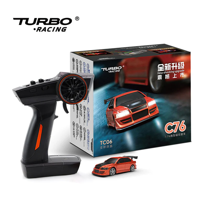 Turbo Racing C76 1/76 RC Sports Car Mini Racing - Red