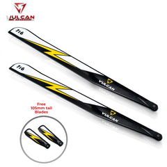 VULCAN ROTORS Precision Main Rotor Blades 716mm EVO VP (YELLOW) Free Gift 105mm Tail Blades