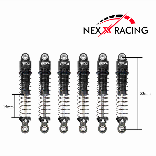 Nexx Racing 53mm Oil shocks (6pcs) for Hobby Plus 1/18 ARKTOS 6X6