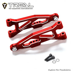 TREAL Aluminum 7075 CNC Machined Front Lower Arms Set Suspension A-Arm Upgrades for Arrma 1/18 GRANITE GROM - RED