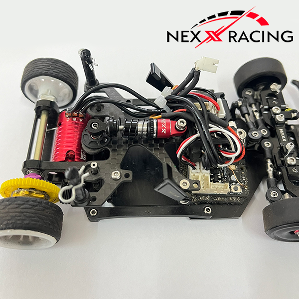 Nexx Racing Dual Spring Center Oil Shock Set - RED - HeliDirect