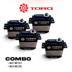 TORQ HLX Black Edition Full-Size Brushless Cyclic & Tail Servo Combo – For 600-700 Size RC Helicopters