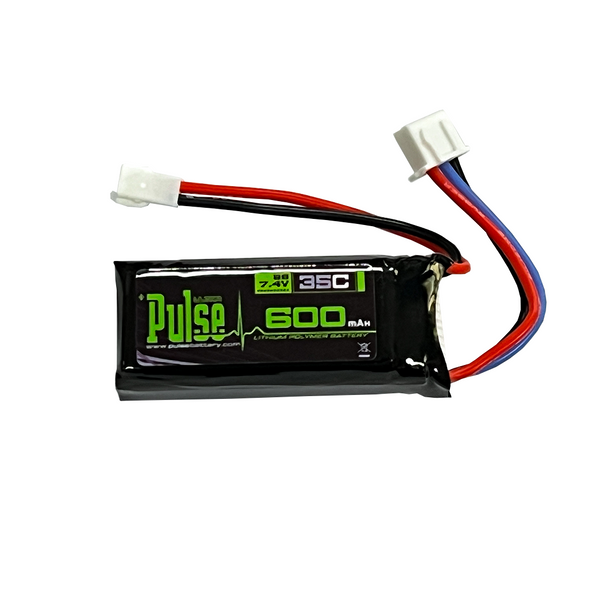 Pulse 600mah 2S 7.4V 35C LiPo Battery - Molex 51005 – HeliDirect