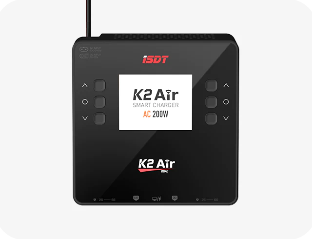 ISDT K2 Air AC 200W DC 1000W 20A Dual Channel Balance Lipo Charger - HeliDirect