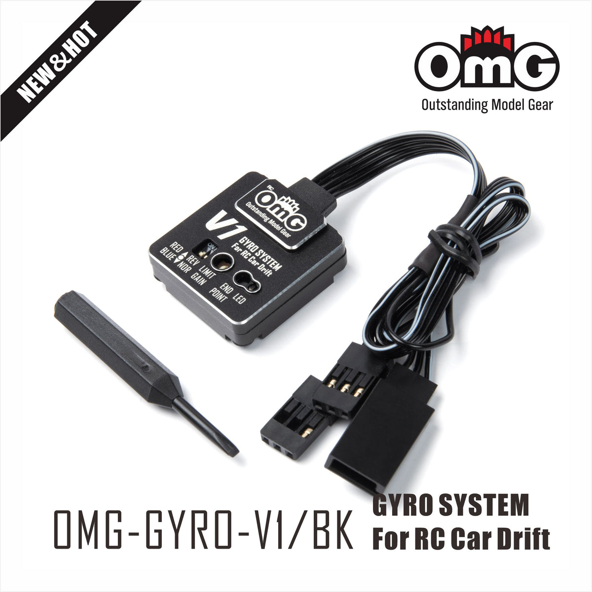 OMG-GYRO-V1 Dual System Gyro for RC Car - Black