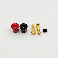 Furitek Heatsink Bullet Plug Grips w/4mm Bullets (Black/Red)