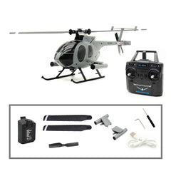 RC ERA C184 MD500 100-Size Gyro Stabilized Scale Helicopter - RTF w/ Optical Sensor and Upgraded Transmitter (Grey)
