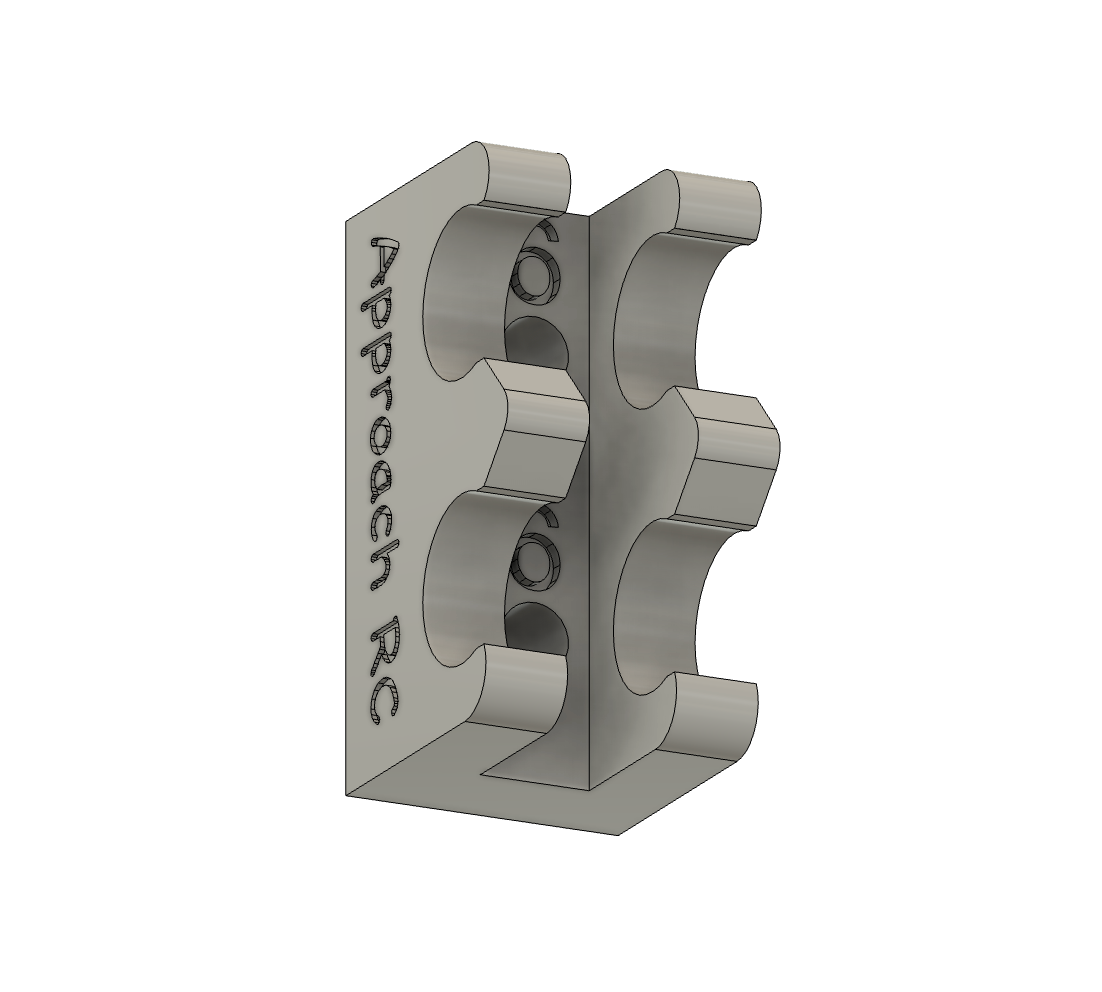 Fuel Line Holders Double 4mm Pkg 5- Black