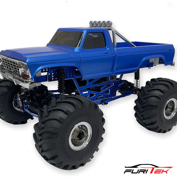 Furitek Rampart Frame Kit For FCX24 Max Smasher Aluminium Blue Pro Version With Link And Steering Link - HeliDirect