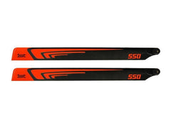 1st Main Blades CFK 550mm FBL (Orange) - HeliDirect