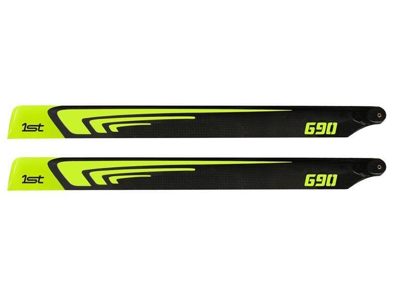 1st Main Blades CFK 690mm FBL (Yellow) - HeliDirect