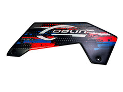 Carbon Fiber Low Side Frame Left Orange - HeliDirect