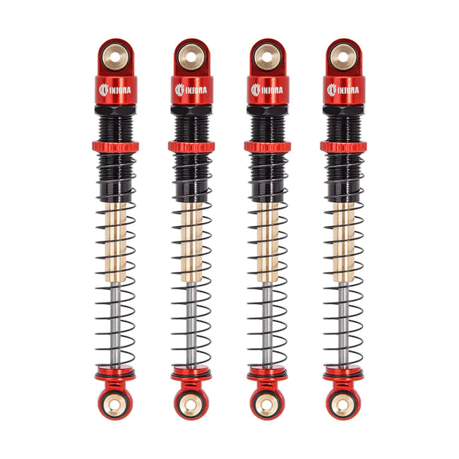 INJORA 51mm Aluminum Long Travel Threaded Double Barrel Shocks for ...