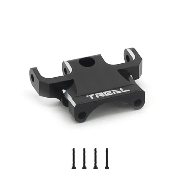 TREAL SCX24 Rear Upper Links Mount Alu#7075 for Axial SCX24 Deadbolt C10 Gladiator Bronco - BLACK - HeliDirect