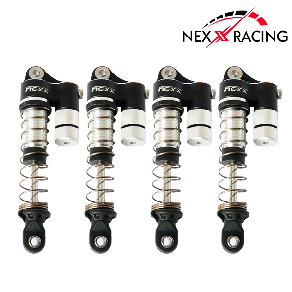 Nexx Racing Reservoir Shock (4 pcs) for 1/18 TRX-4M - BLACK Nexx Racing Reservoir Shock (4 pcs) for 1/18 TRX-4M - BLACK