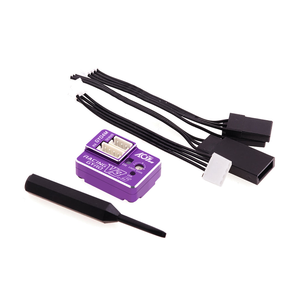 AGFRC GY04M V3.5 PWM Follow EPA AVCS Mode Set Steering Gyro For 1/24 1/28 Scale Cars - PURPLE - HeliDirect