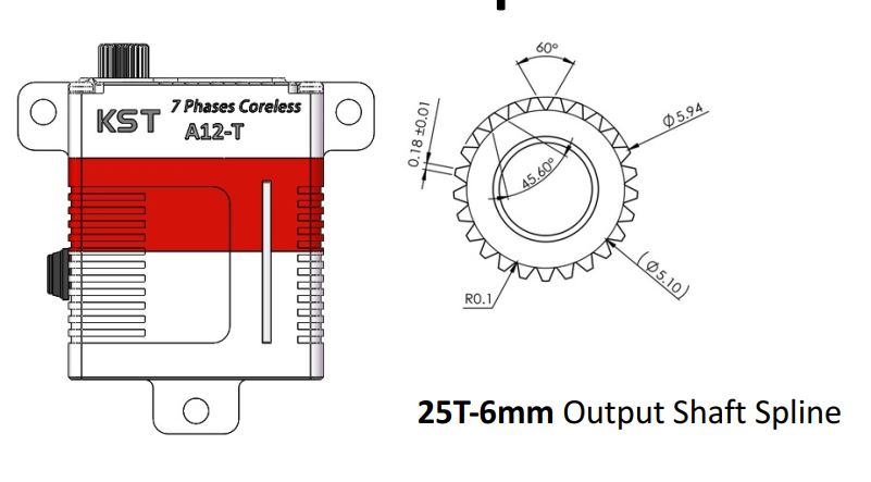 KST A12-T 12mm Digital Servo - Torque - HeliDirect