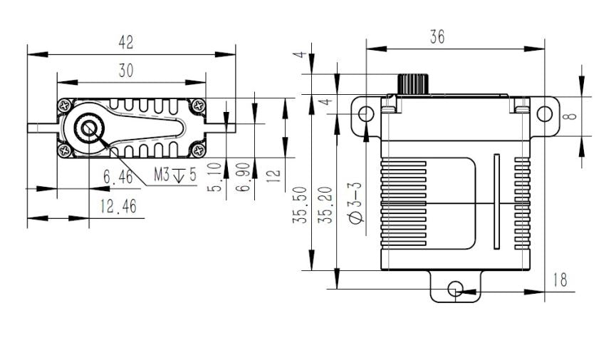 KST A12-T 12mm Digital Servo - Torque - HeliDirect