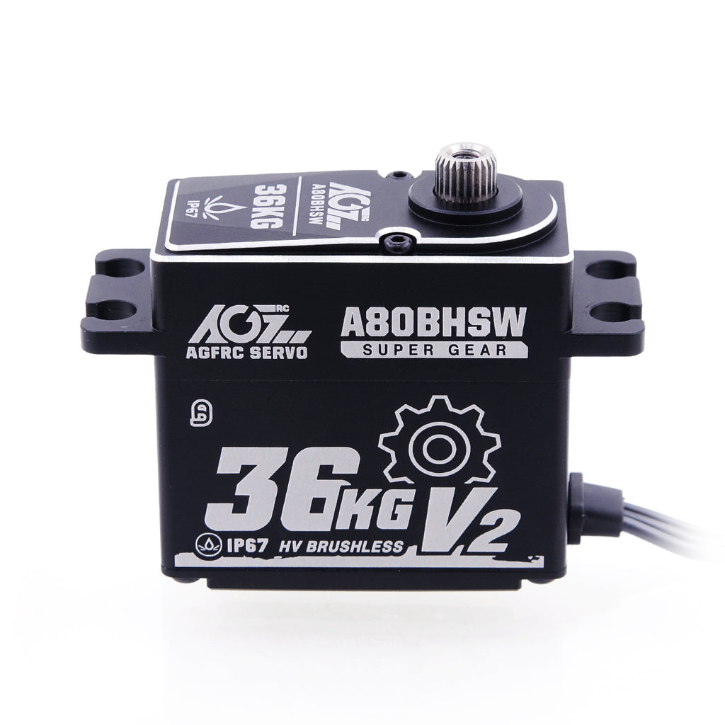 AGFRC A80BHSW V2 Upgrade Structure 36KG High Torque 0.071S Hi-Speed Waterproof 1/10 Scale Digital Brushless Servo - HeliDirect