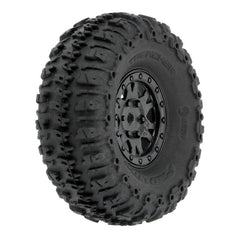 Pro-Line 1/24 Trencher F/R 1.0" Tires Mounted 7mm Black Impulse (4): SCX24 - HeliDirect