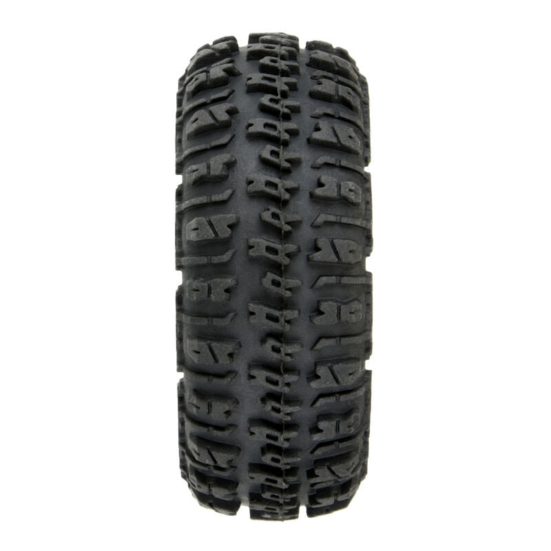 Pro-Line 1/24 Trencher F/R 1.0" Tires Mounted 7mm Black Impulse (4): SCX24 - HeliDirect