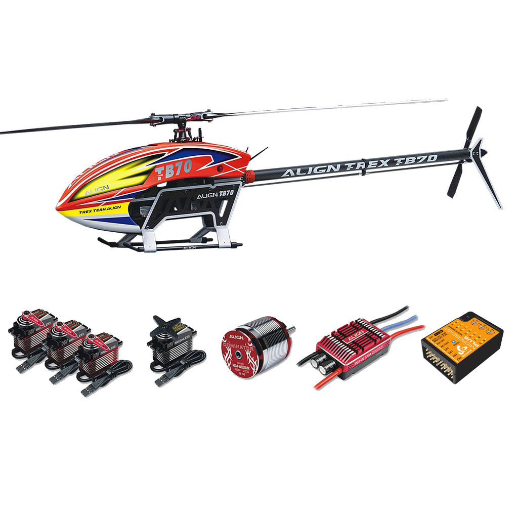 Align TB70 Electric Helicopter Super Combo (Orange) - HeliDirect