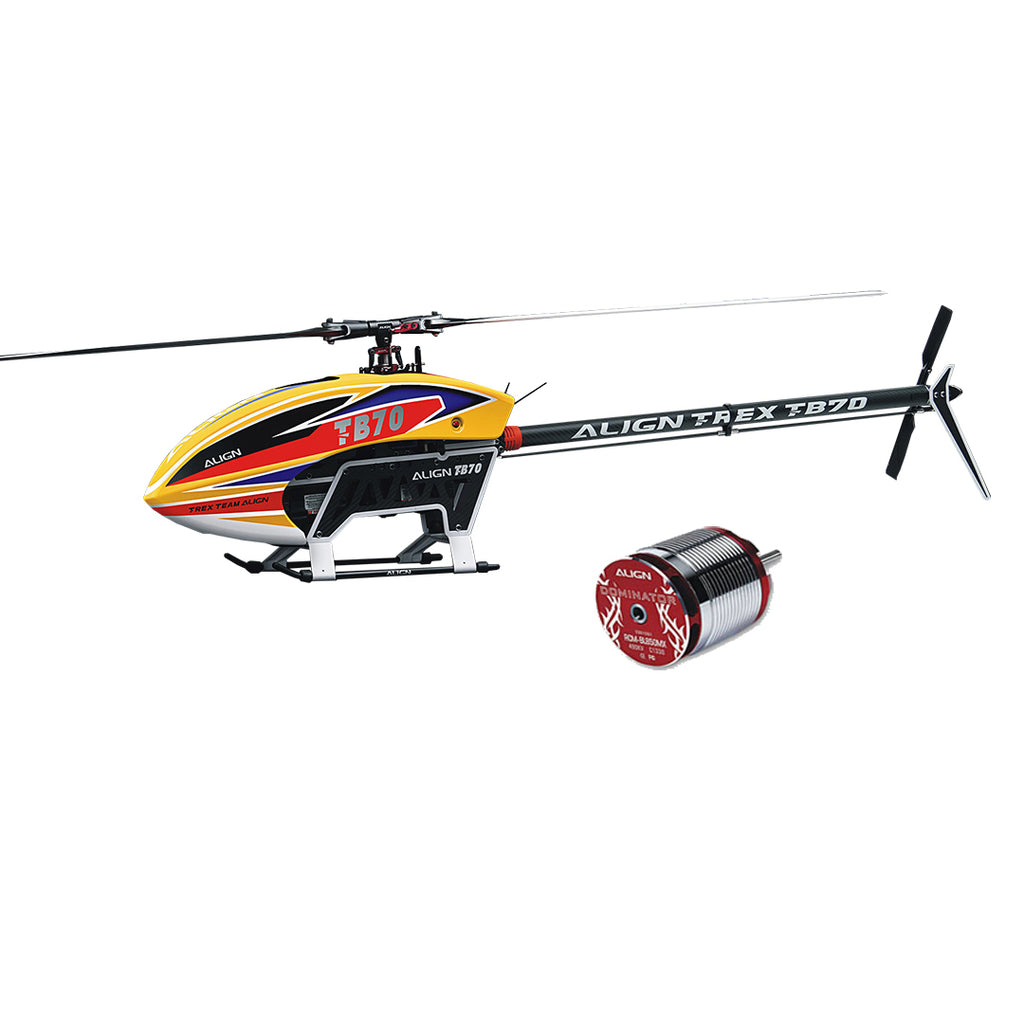 Align TB70 Electric Helicopter Kit (Yellow) with 850MX (490Kv) Motor - HeliDirect