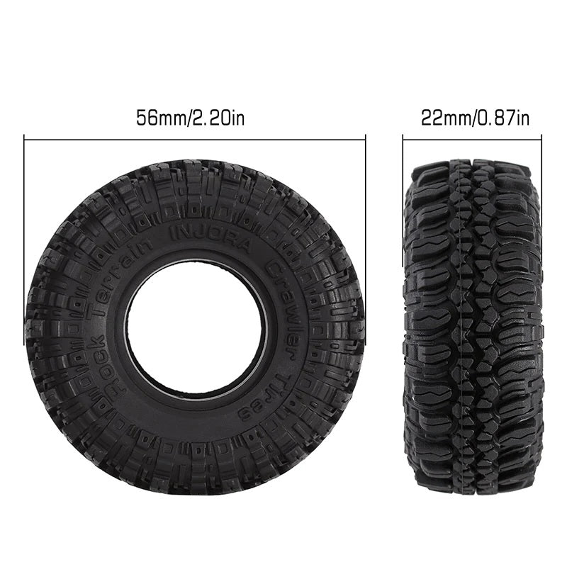 INJORA 1.0 Neumáticos S5 Mud Paw De 52x19mm Para Crawler RC 1/24 – Axial SCX24, FMS FCX24, Enduro24 (T1022 INJORA 1.0 Neumáticos S5 Mud Paw De 52x19mm Para Crawler RC 1/24 – Axial SCX24, FMS FCX24, Enduro24 (T1022