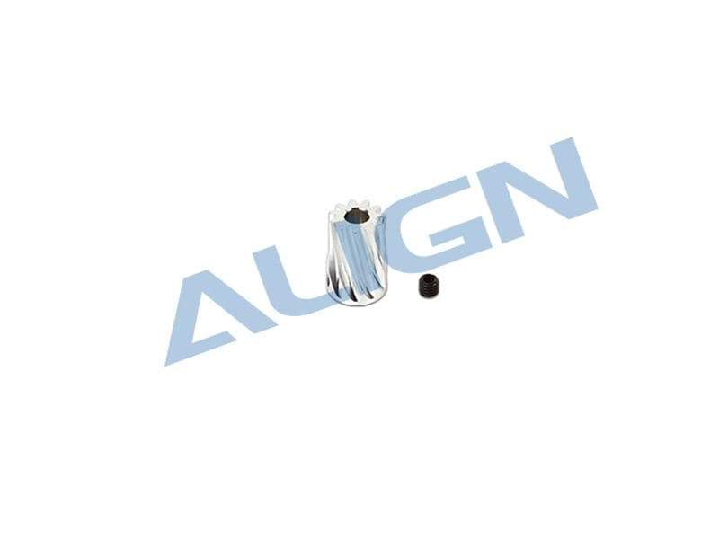 Align T-Rex 470L Motor Slant Thread Pinion Gear 11T - HeliDirect