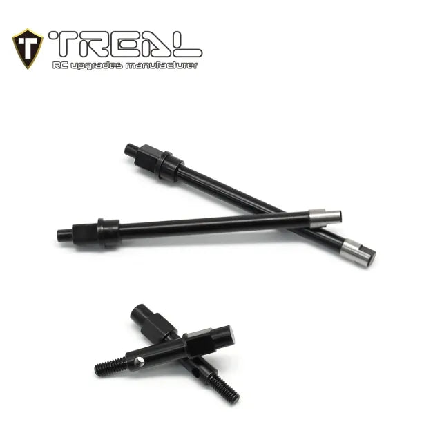 TREAL Steel Rear CVD Shafts (2pcs) for SCX24 Rear Portal Axles - HeliDirect
