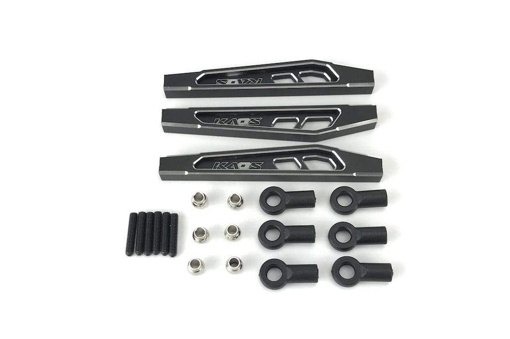 CKD0373 KAOS Front Upper & Lower Suspension Links (69mm, CNC Aluminum, Black anodized) 3 pcs F450 DL-Series - HeliDirect