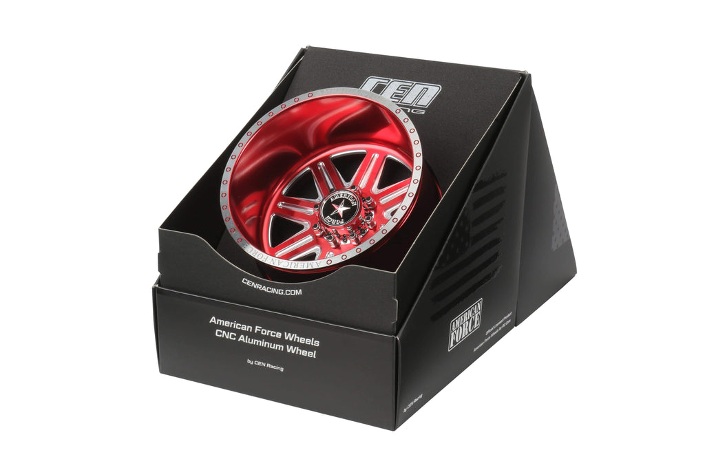 CKR0523 Forged Alloy CNC American Force Legend SS8 Wheel (-18,Red) - HeliDirect