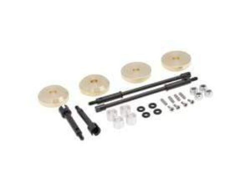 Hobby Details Axial SCX24 4mm Brass Wheel Counterweight with Widen Axles 4pcs/set - HeliDirect