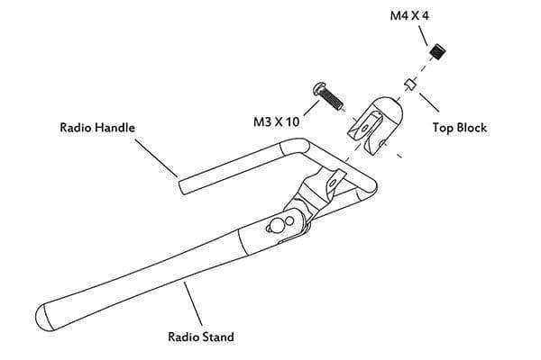 Star Power SP010 Radio Stand - Red - HeliDirect